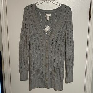 Limited Too Light Gray Cardigan